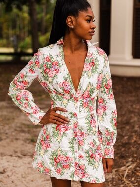 MAJORELLE Floral Mini Dress – Size S